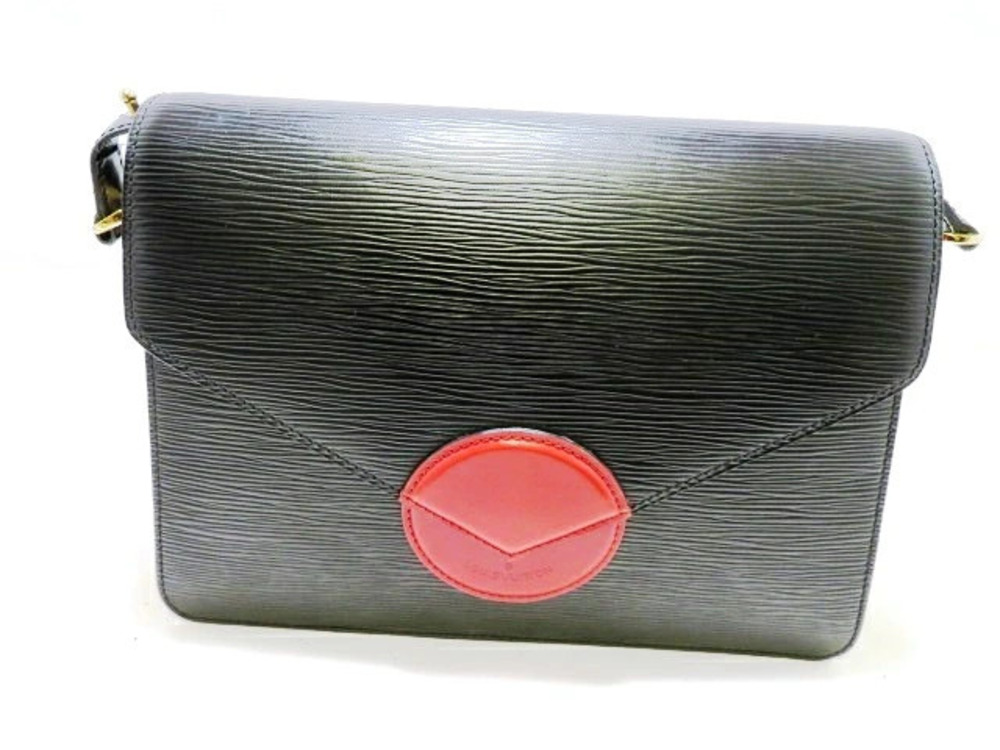 LOUIS VUITTON Bag Shoulder Oche Epi Noir Black Red interior pocket